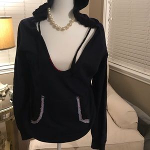 Free People Sweatshirt w/ Eyelet Trim